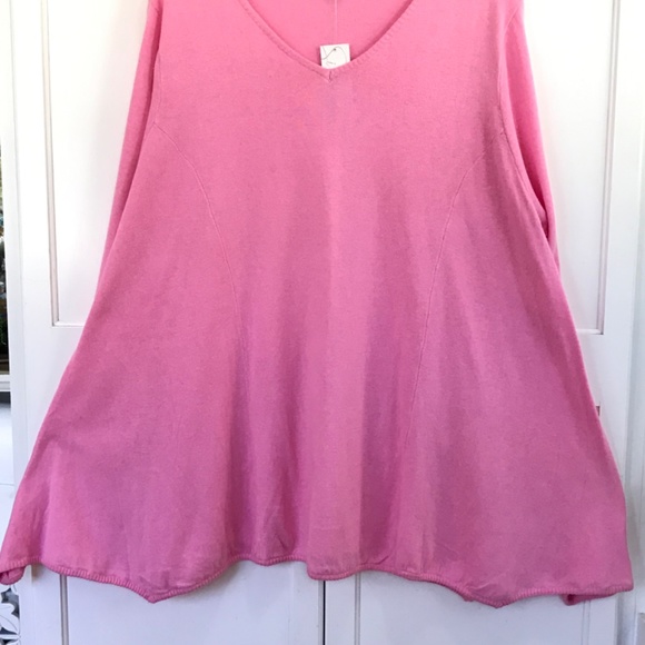 SILHOUETTES Cotton Sweater Swing Style Long Sleeve Pink Women’s Plus Size 3X - Picture 7 of 12